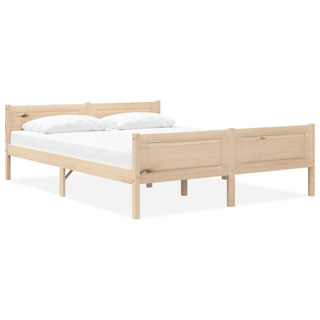 vidaXL Estructura de cama sin colchón madera maciza de pino 120x200 cm