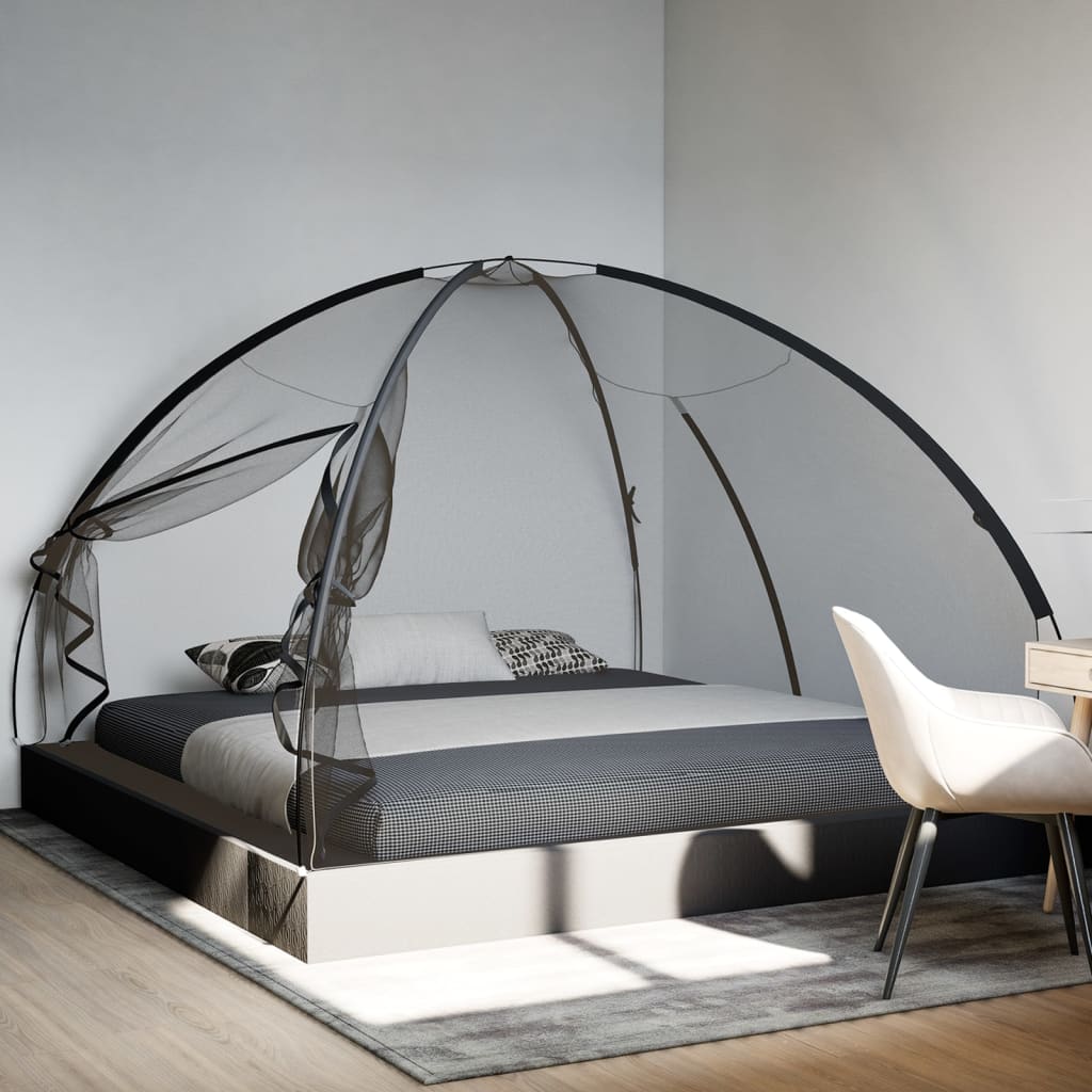 vidaXL Mosquitera con puertas Mongolia 220 malla negra Dimensiones 200 x 120 x 130 cm,  200 x 150 x 145 cm,  200 x 180 x 150 cm y mas