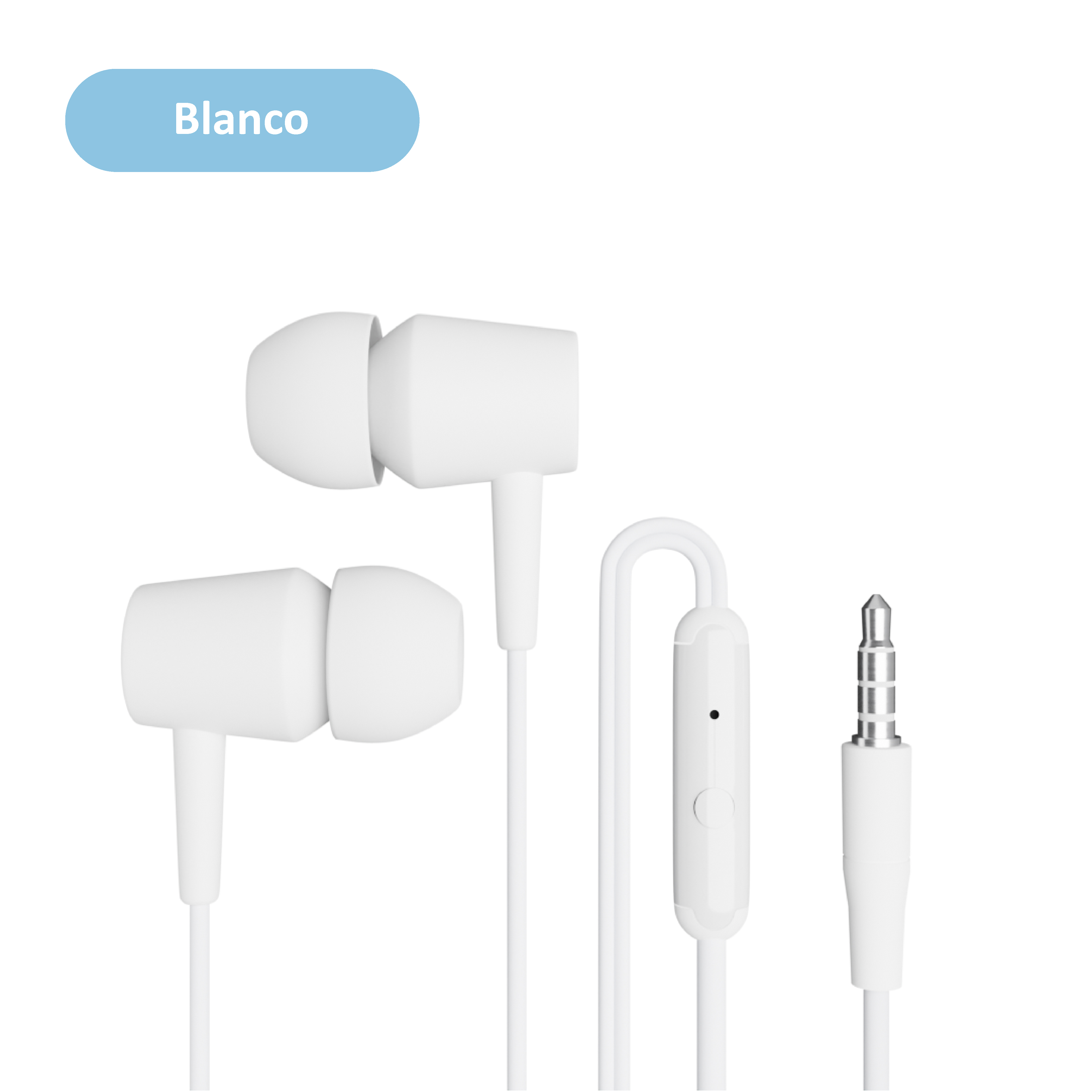 LIFA Auriculares con Cable 3,5 mm con Micrófono, Auriculares Intraurales con Control en