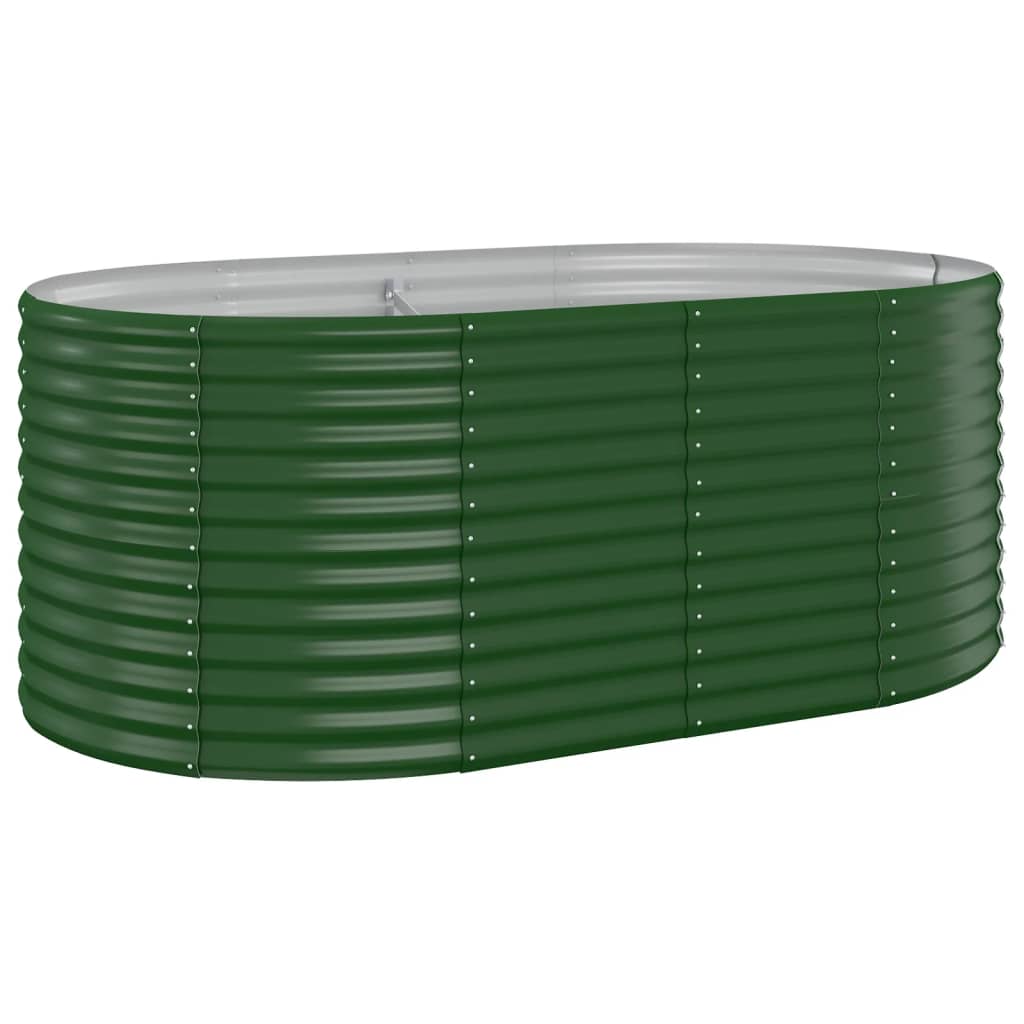 vidaXL Jardinera arriate acero recubrimiento polvo 175x100x68 cm Color Verde,  Gris,  Antracita y mas