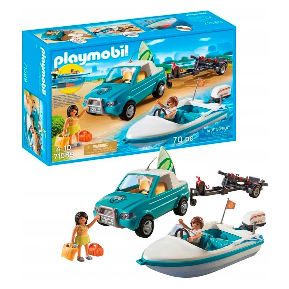 Playmobil Pick Up con Lancha 71589.