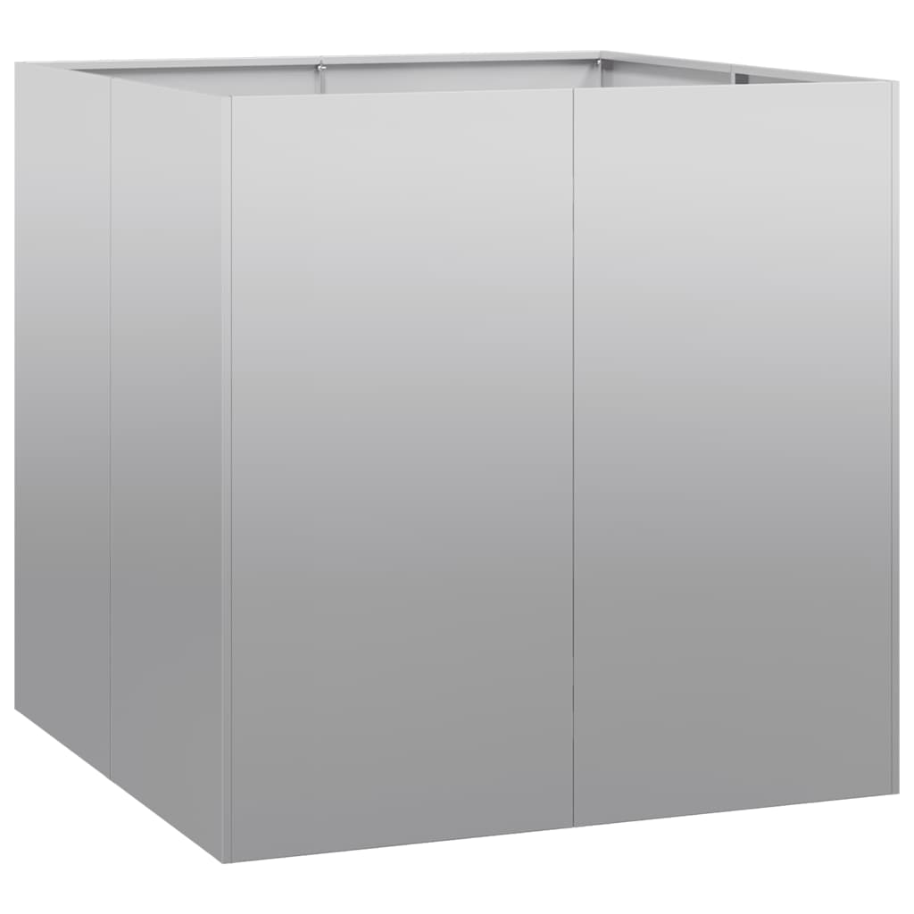 vidaXL Jardinera 80x80x80 cm de acero galvanizado