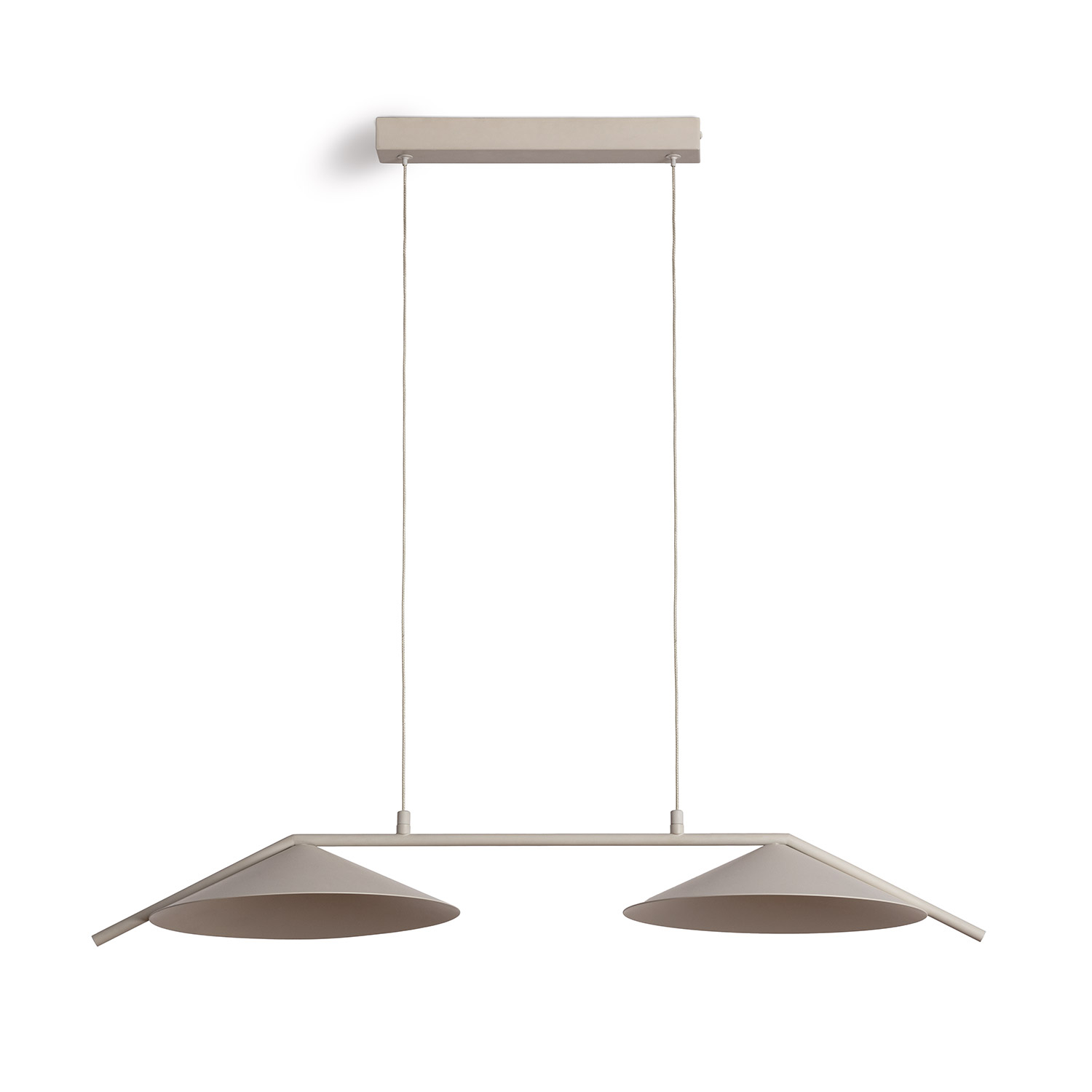 Ledkia Lámpara Colgante LED 10W Metal Evian Beige