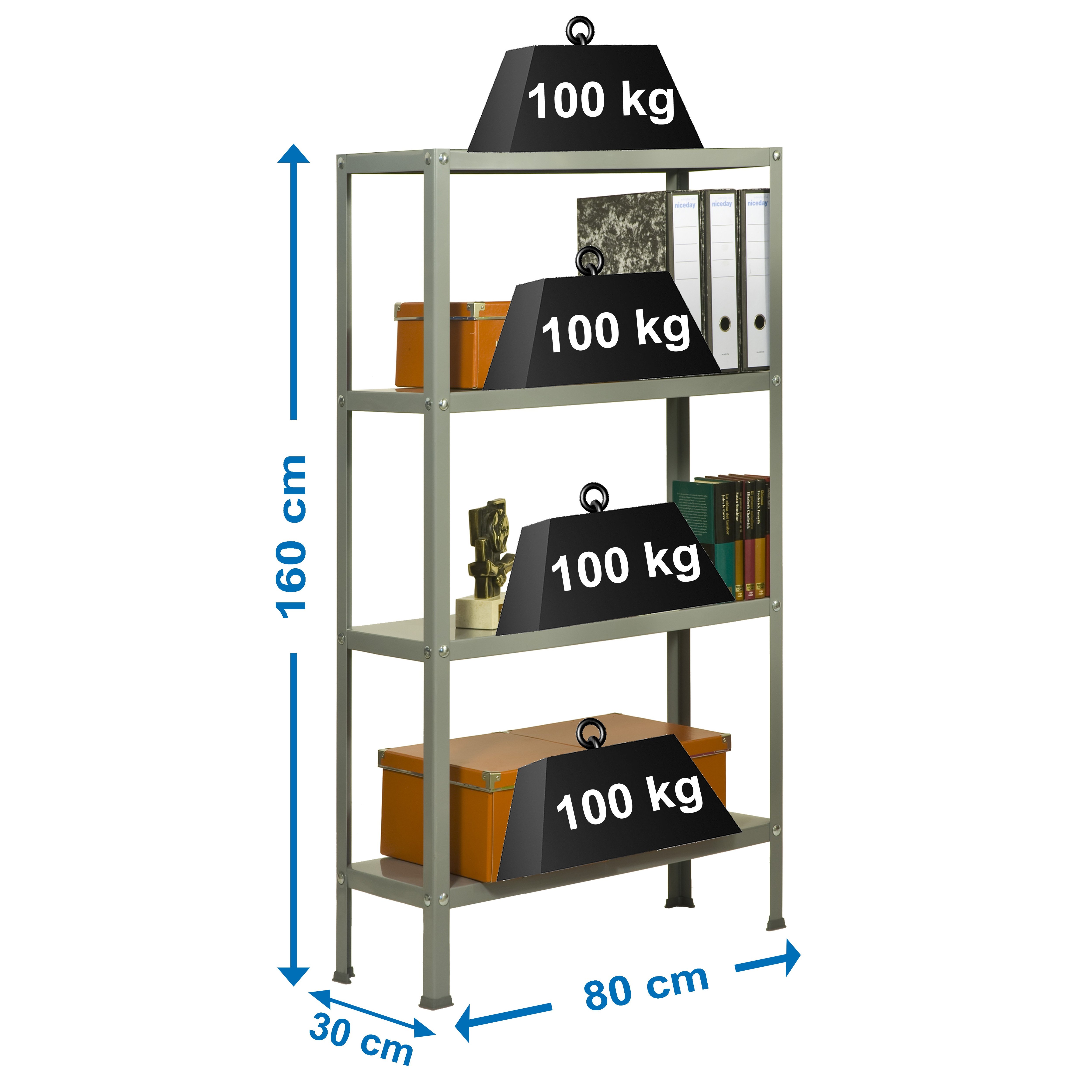 Estantería SIMONRACK Simonhome classic mini 4/300 gris/gris