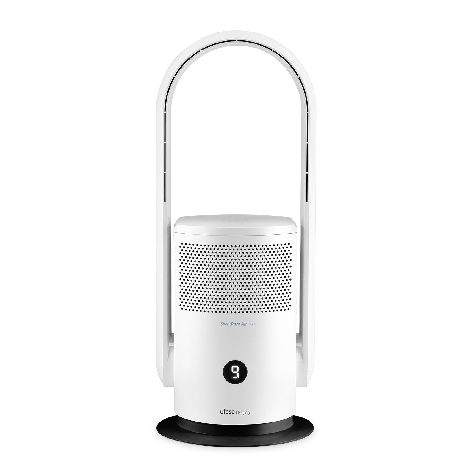 Ufesa - Ventilador purificador de aire Beijing SilentPure Air sin aspas 2 en 1 ultrasilencioso con filtro HEPA13 y CADR 90 m³/h para dormitorio u oficina