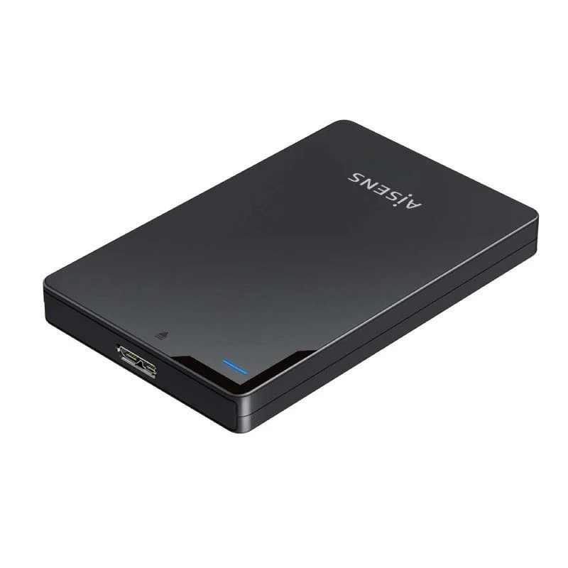 Caja Externa Aisens ASE-2520B para Disco Duro 2.5" SATA hasta 9.5mm, USB 3.1 Gen1, Negro, sin Tornillos, Plug and Play