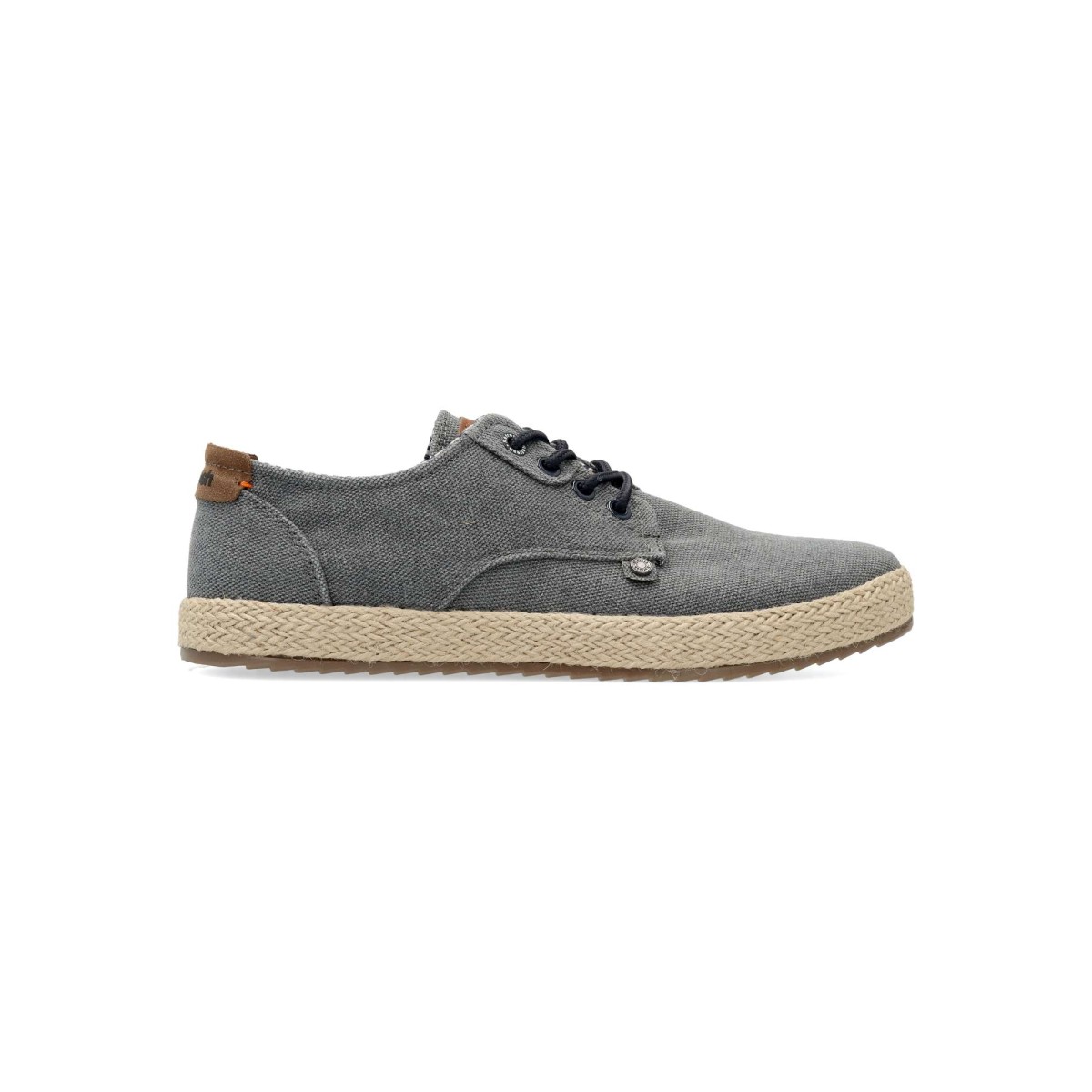 Refresh - Zapatillas hombre de lona con cuerda trenzada, estilo casual cómodo y suela de goma forrada de yute, certificadas veganas