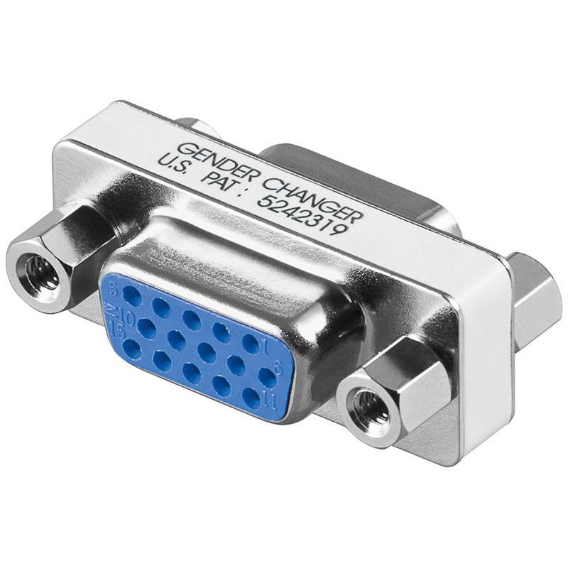 Goobay Adaptador VGA Sub-D15 Monitor Hembra A Hembra - Convierte Conector VGA