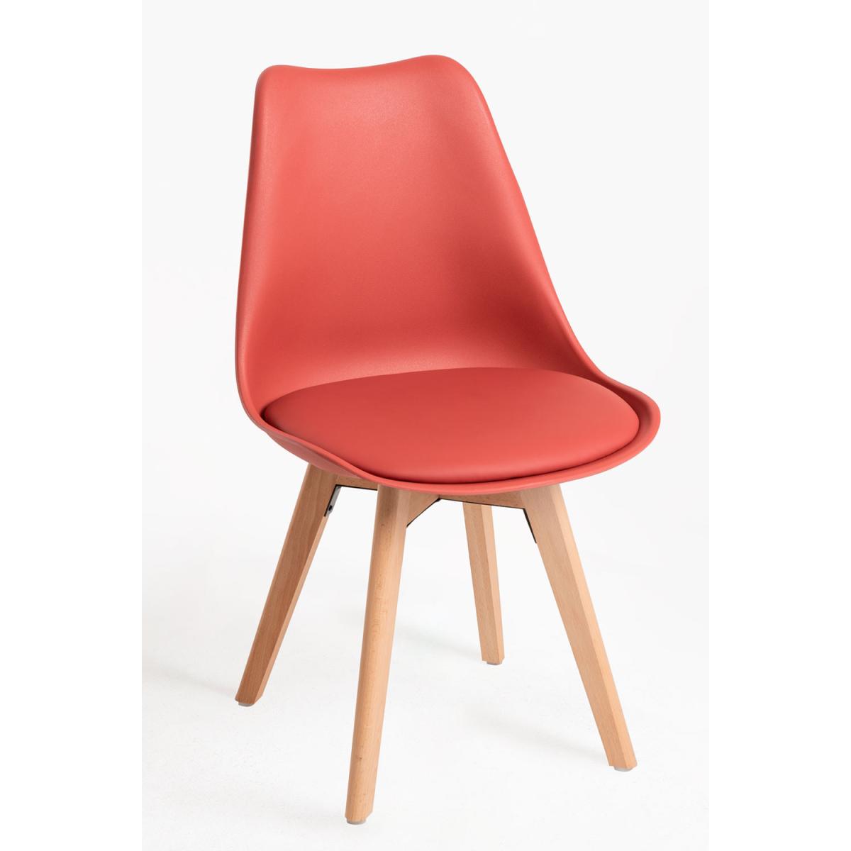 Regalos Miguel - Packs Sillas Comedor - Pack 6 Sillas Synk Basic - Rojo Vino