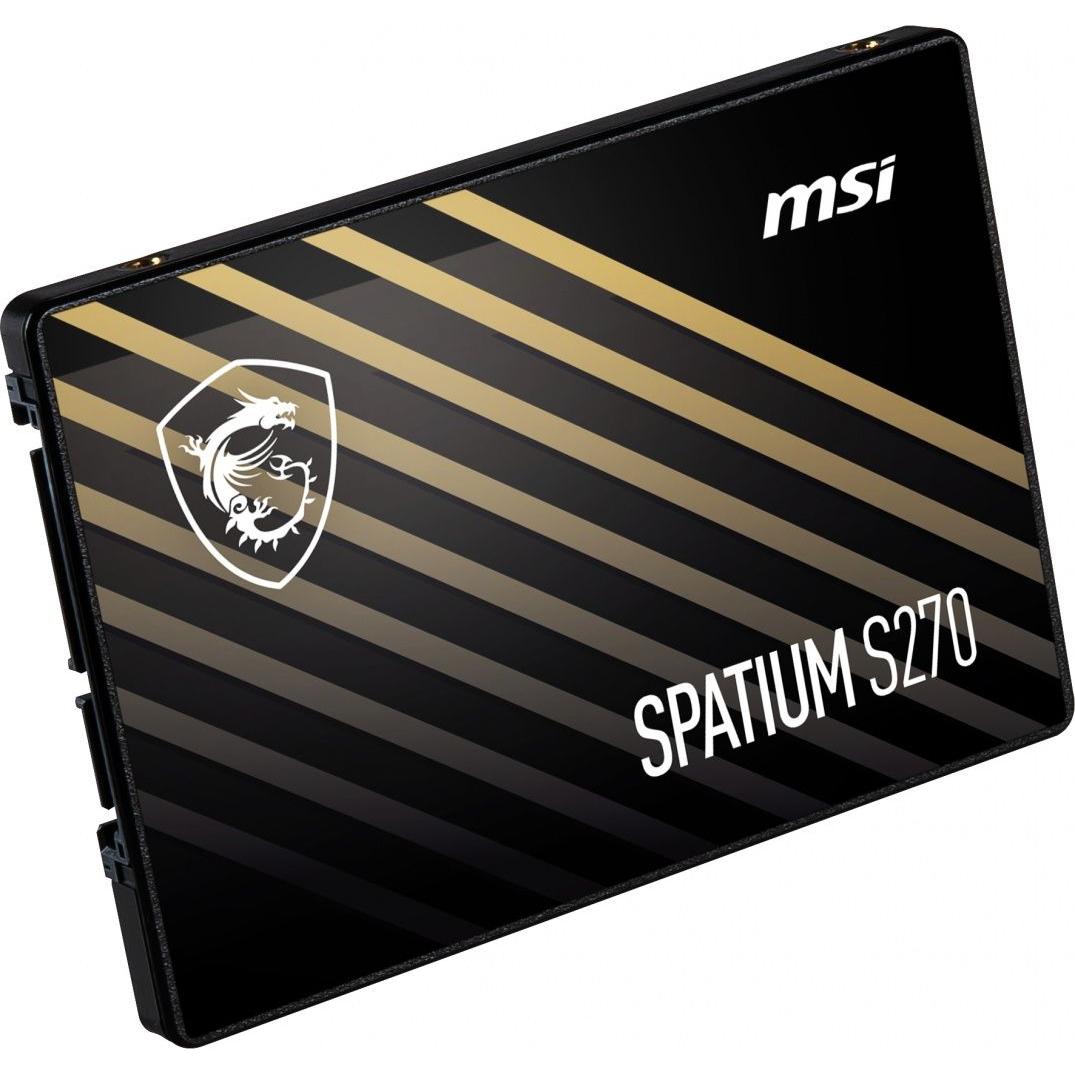 MSI - Disco Duro Interno SSD Spatium S270 S78-440E350-P83 de 480 GB con interfaz SATA III, velocidad de escritura hasta 450 MB/s y 80.000 IOPS en escritura aleatoria para ordenadores y portátiles