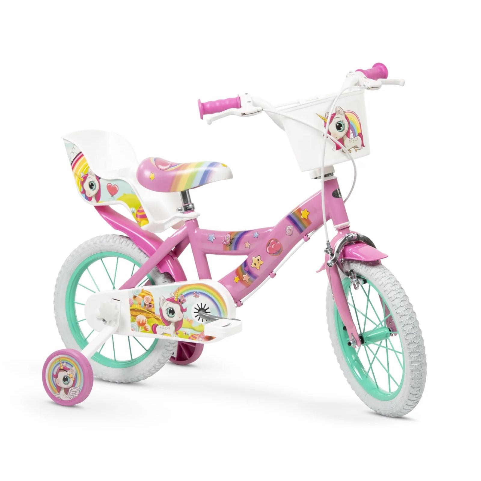 Toimsa Bicicleta Infantil Toimsa 14" Unicornio Mágico - Con Ruedines y Cesta (14219)