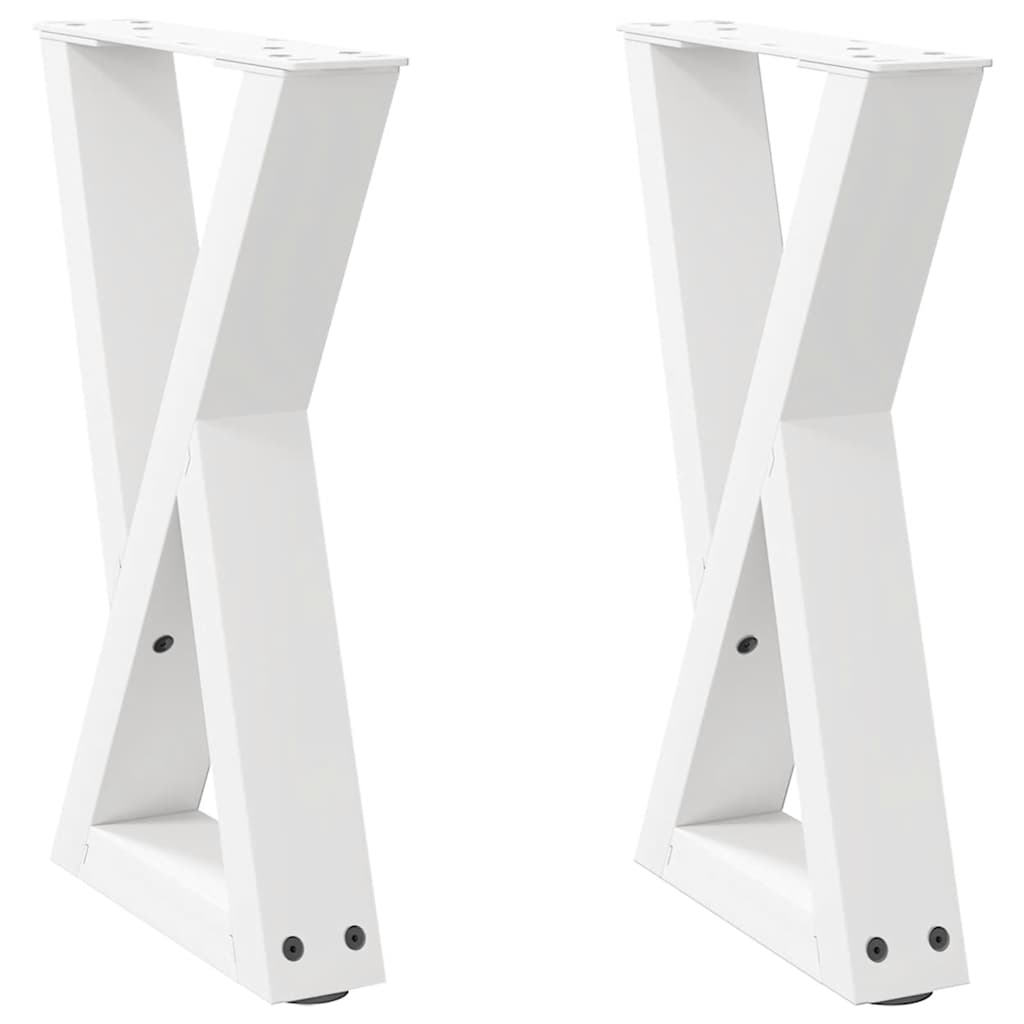 vidaXL Patas para mesa de centro (2 unidades) 28 x 42-43,3 cm, acero