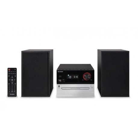 Sunstech - Sistema Hi-Fi MIC200BT con reproductor de CD, Bluetooth y 2 altavoces de 30 W para salón o dormitorio