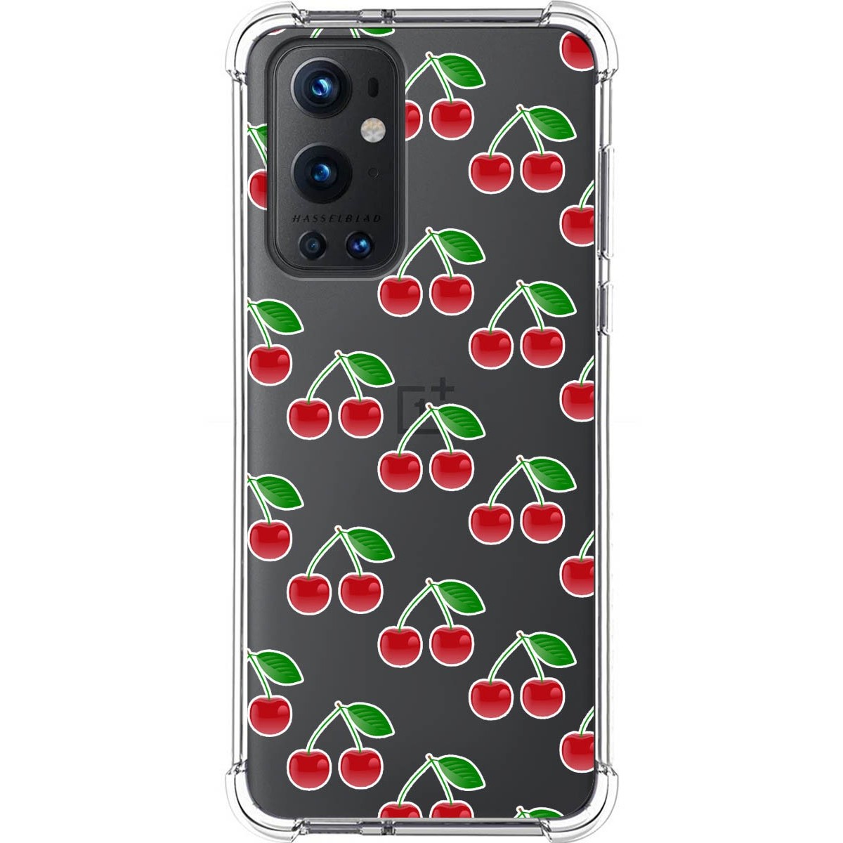 Tumundosmartphone Funda Silicona Antigolpes para OnePlus 9 Pro 5G diseño Cerezas Dibujos