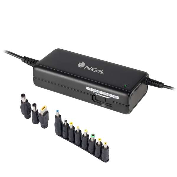 Ngs ban cargador de portatil universal 90w - 11 adaptadores - voltaje 12-20v - indicador led