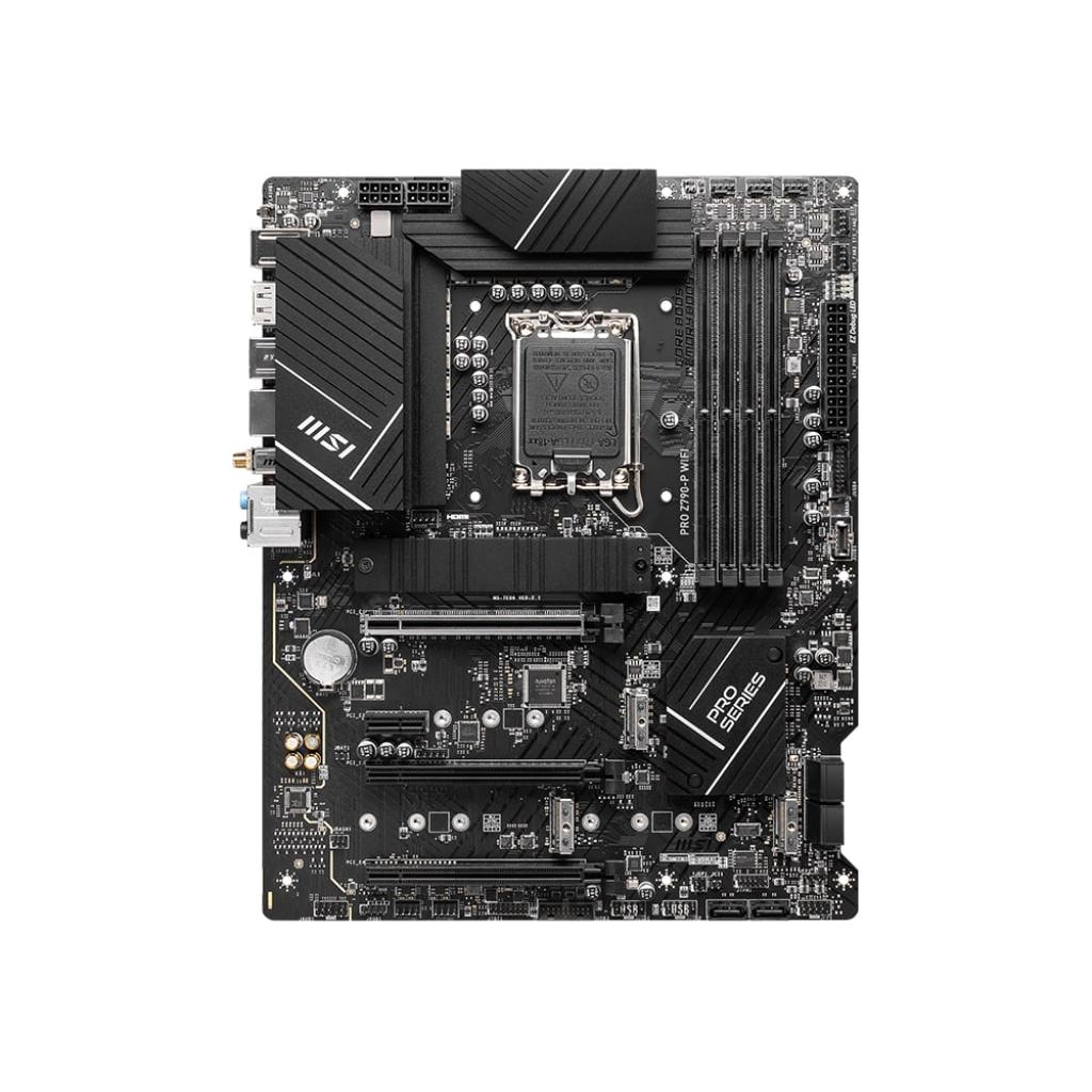 MSI | PRO Z790-P WIFI | Familia de procesadores Intel | Zócalo del procesador LGA1700 | DDR5 DIMM | Ranuras de memoria: 4 | Interfaces de disco duro compatibles: SATA, M.2 | Número de conectores SATA: 6 | Chipset Intel