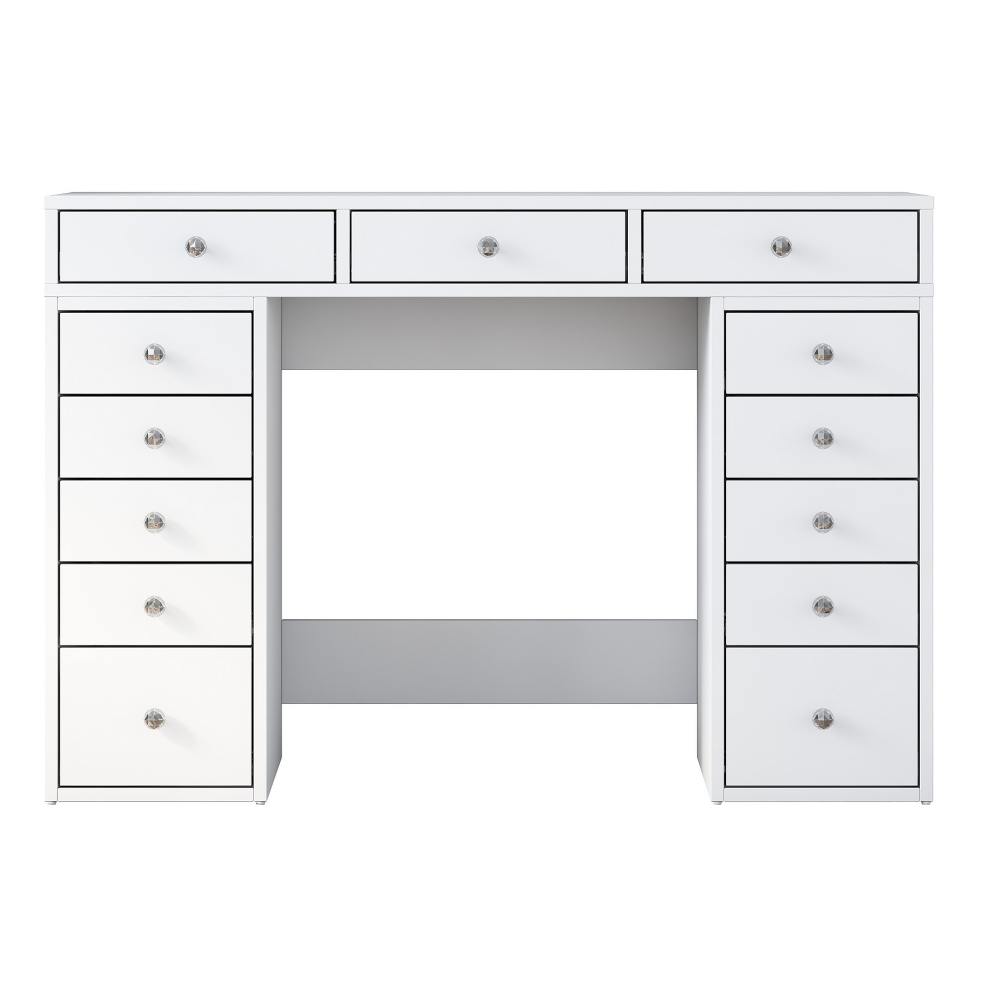 Habitat y Jardin - Tocador "Sena" con cajones de madera empotrados - 120 x 44 x 82 cm - Blanco