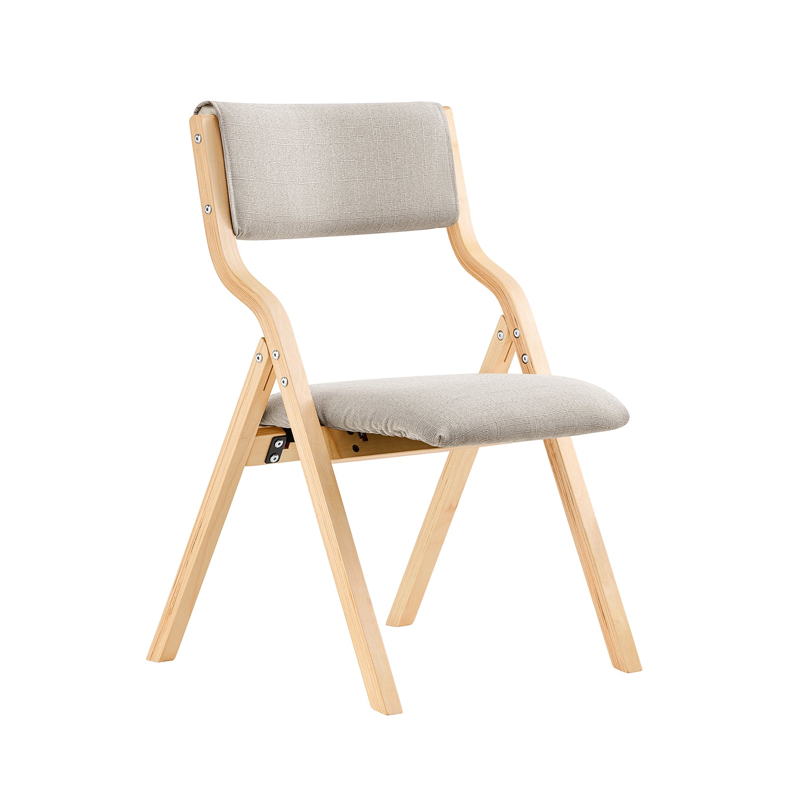 SoBuy FST40-HGx2 Lote de 2 Sillas de Madera Silla Plegable Silla de Cocina Silla de Comedor Gris 48 x 58 x 78 cm ES
