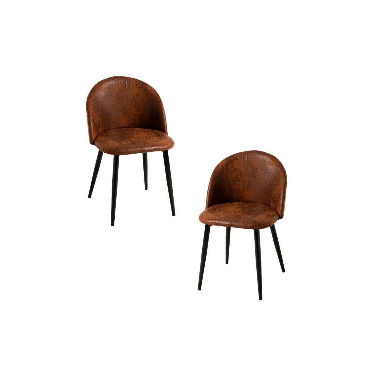 Regalos Miguel - Packs Sillas Comedor - Pack 2 Sillas Black Vint Polipiel
