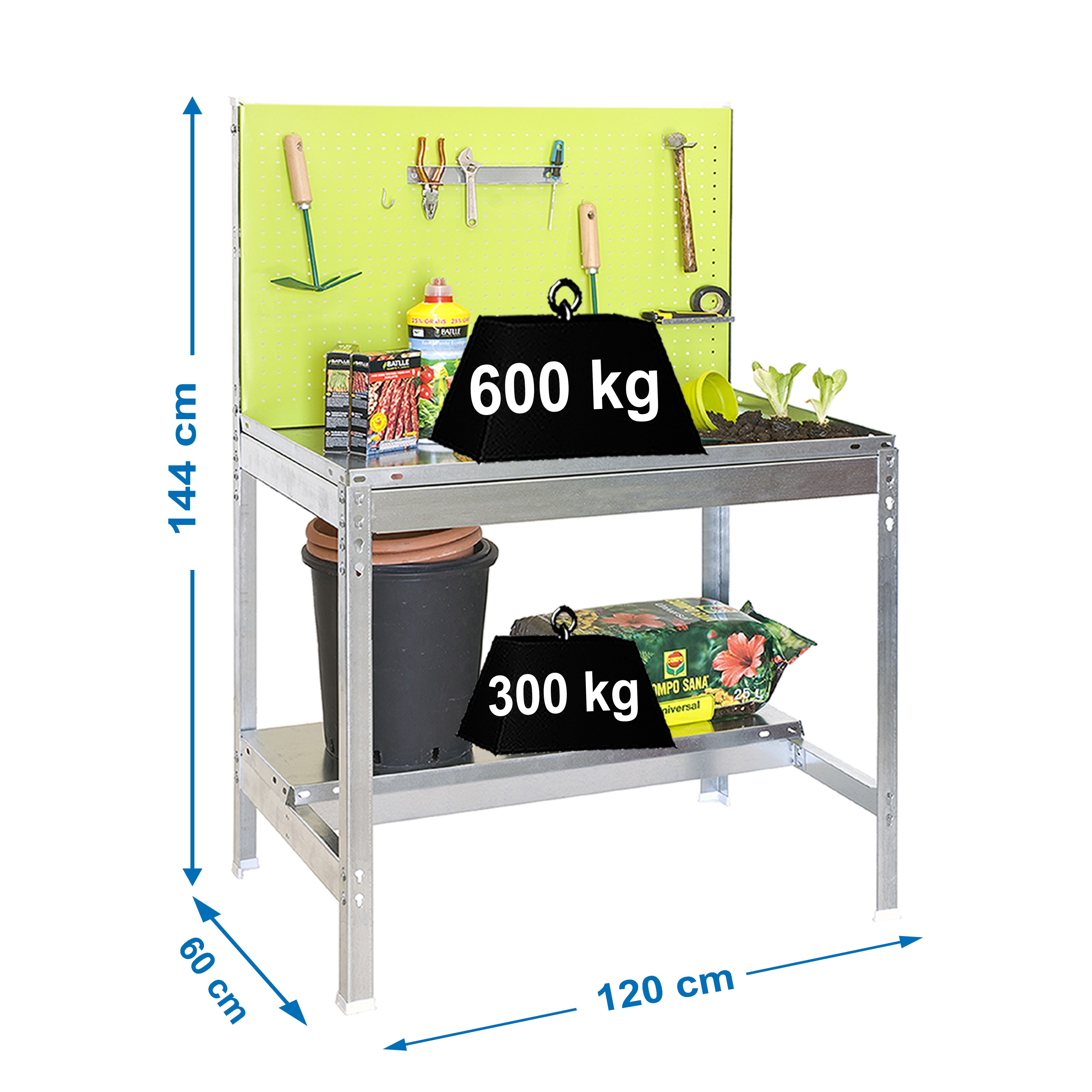 Estantería SIMONRACK Simongarden bt2 1200x600 galva/verde