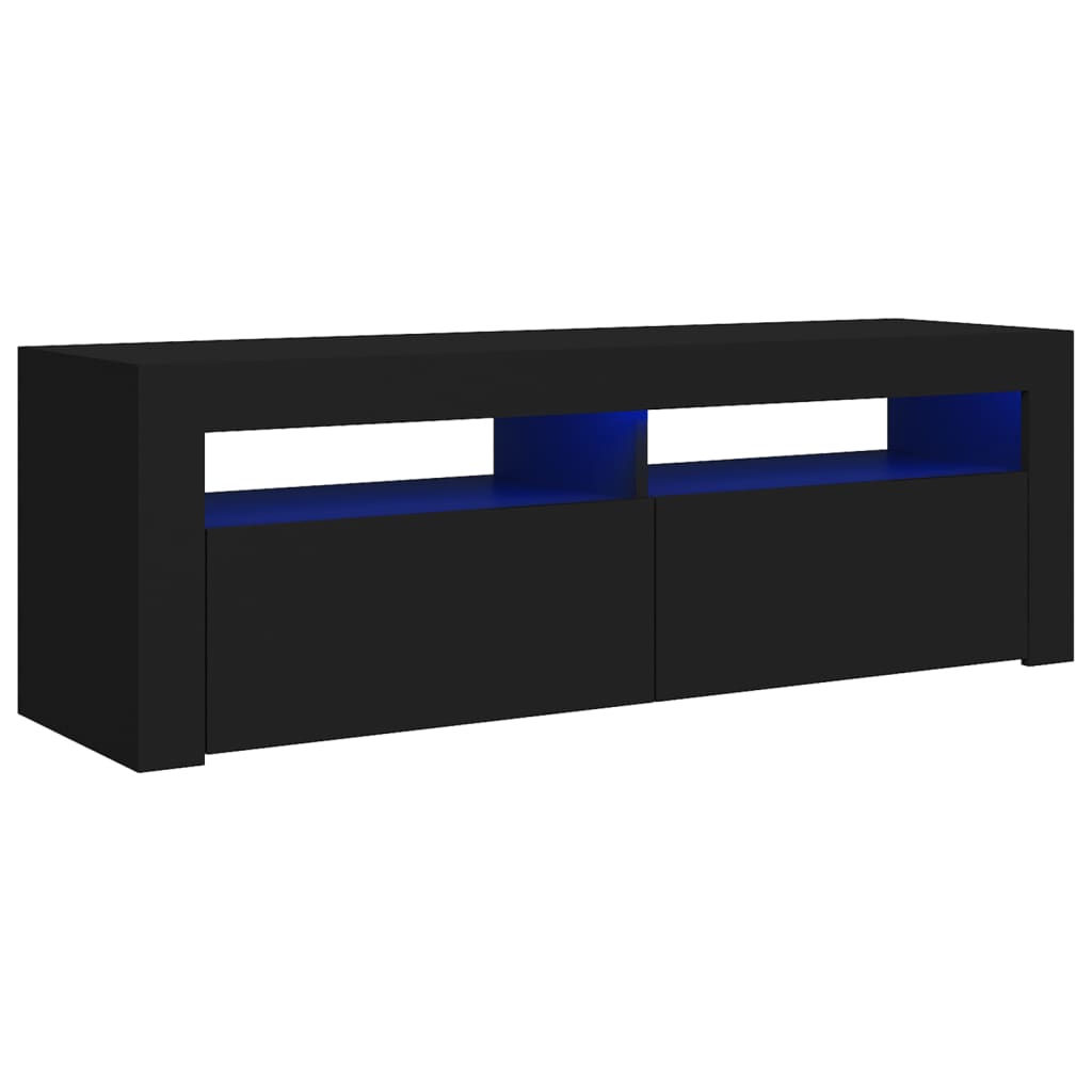 vidaXL Mueble de TV con luces LED 120x35x40 cm, Mueble de Salon, Mueble TV, Mueble TV salon, Mesa de TV, Mueble tele