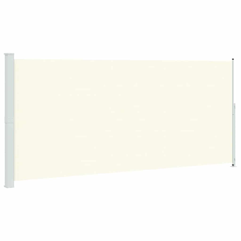vidaXL Toldo lateral retráctil para patio crema 220x500 cm