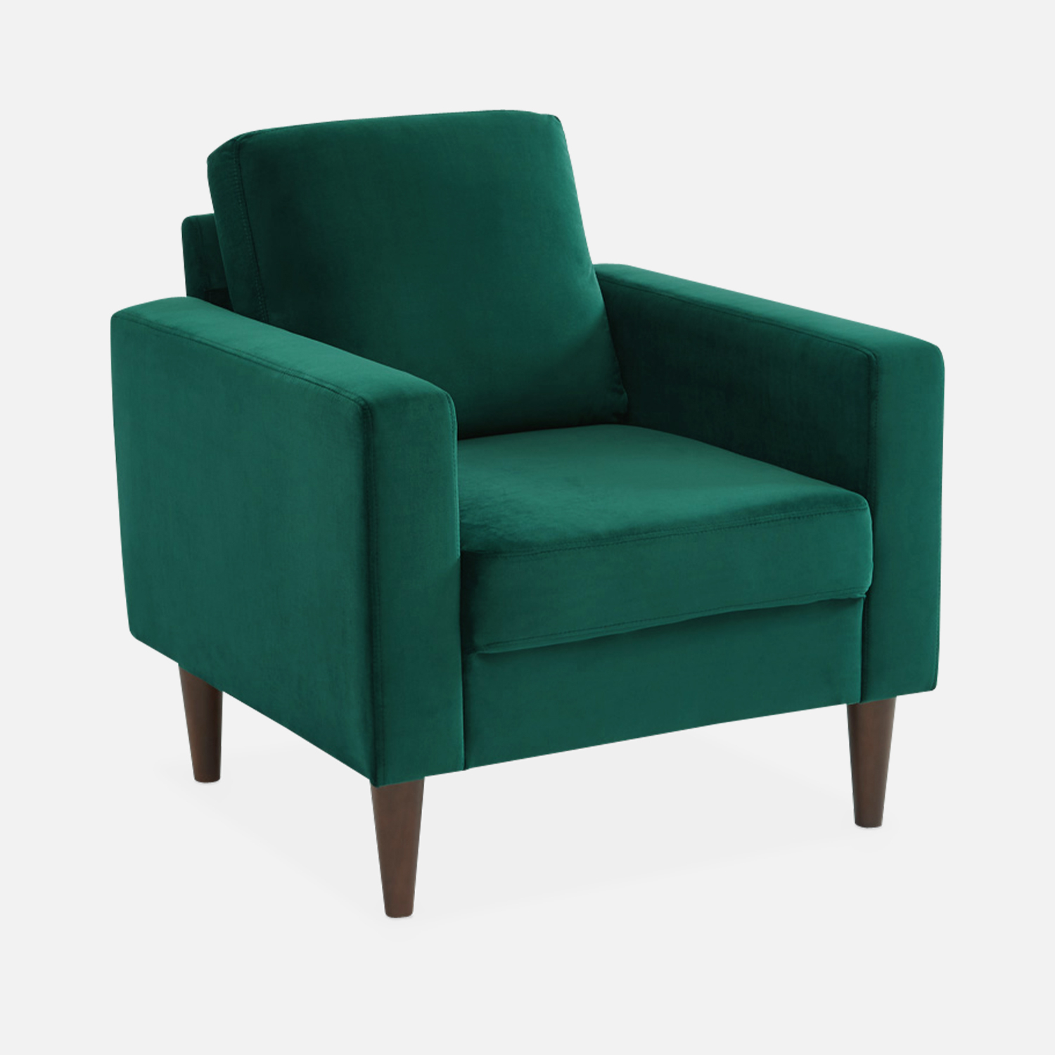 sweeek - Sillón vintage de terciopelo con patas de madera , Bjorn terciopelo , 78x77x70