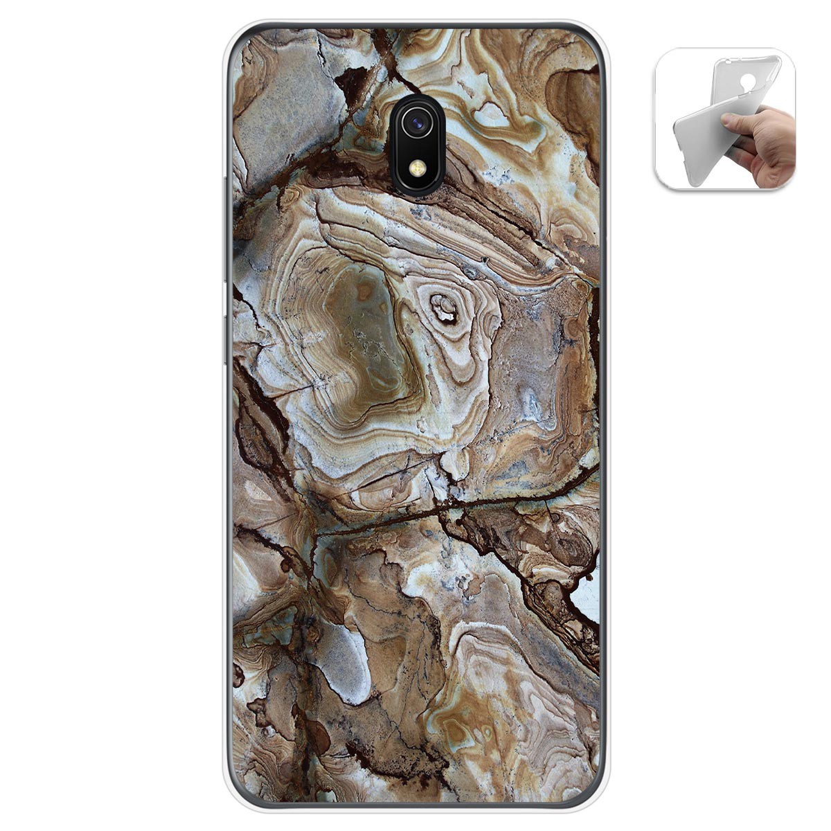 Tumundosmartphone Funda Gel Tpu para Xiaomi Redmi 8A diseño Mármol 14 Dibujos