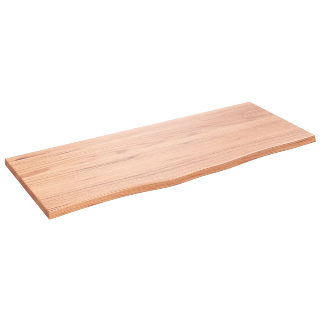 Vidaxl Estante de Pared Madera Maciza de Roble Sin Tratar 100x40x2 Cm Natural