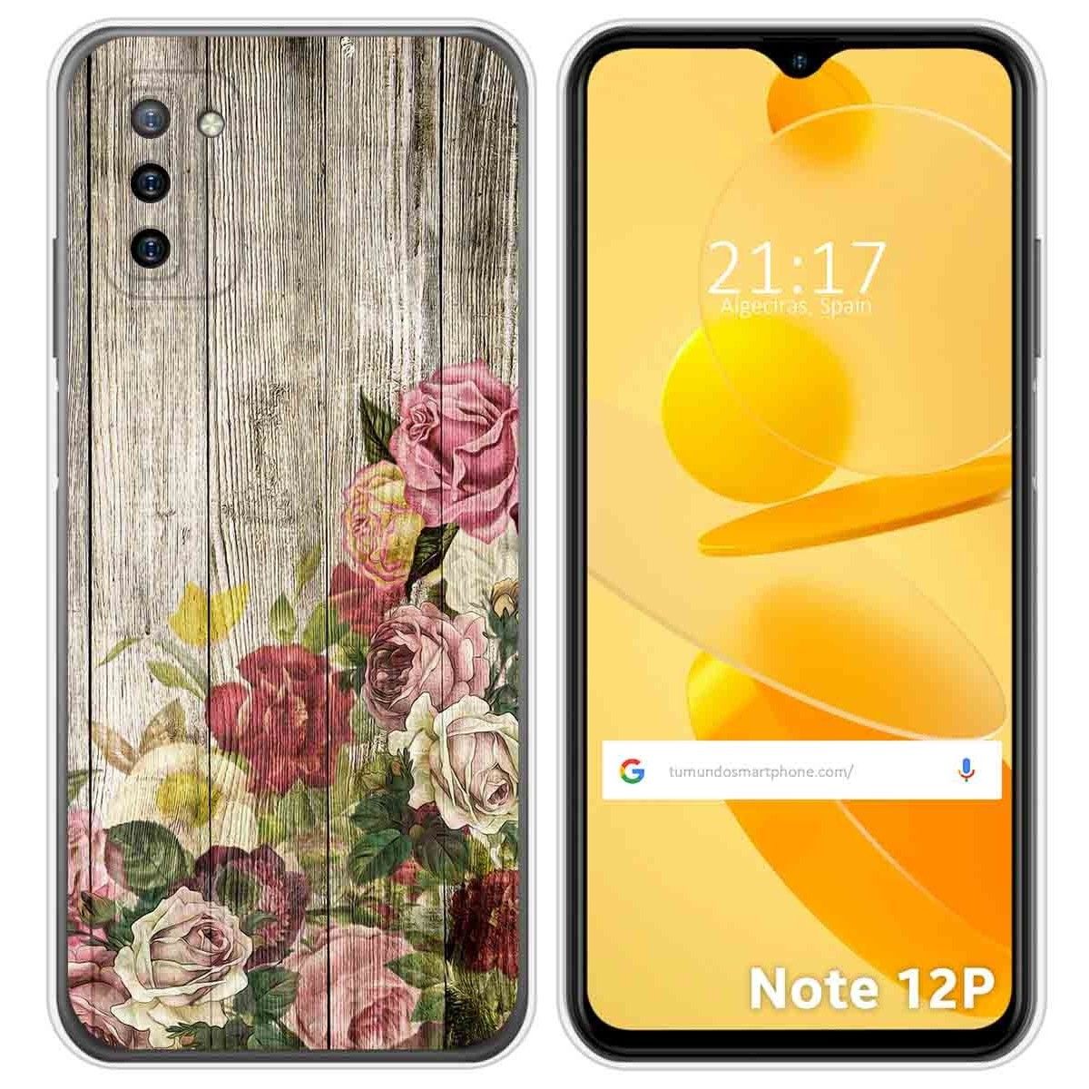 Funda Silicona para Ulefone Note 12P diseño Madera 08 Dibujos