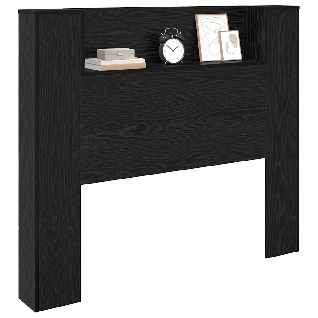 vidaXL Cabecero Roble Negro 120 x 15 x 103,5 cm Madera de ingeniería