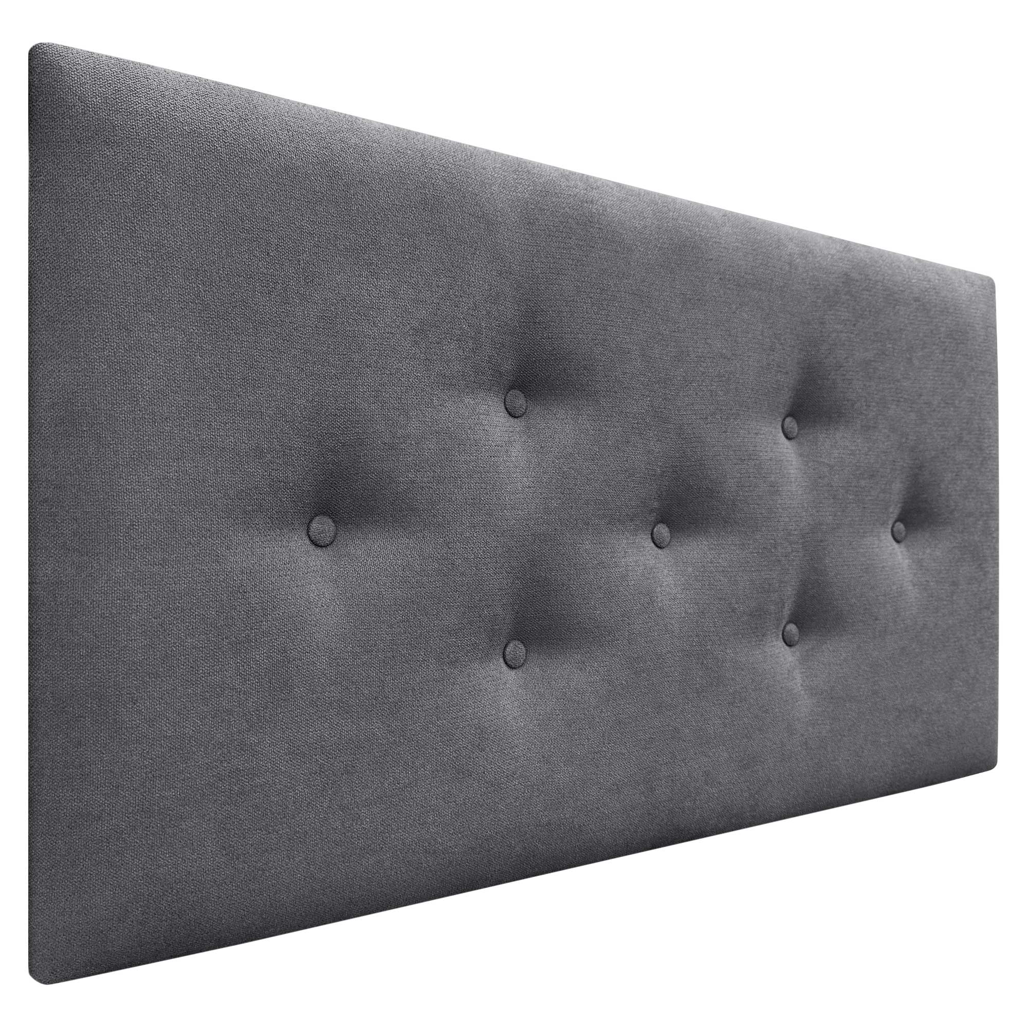 DHOME Cabecero de Tela ACUALINE con 3 Hileras Intercaladas de Botones Cabezal Tapizado Cama Lujo