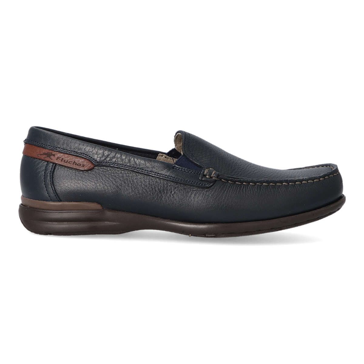 Fluchos - Mocasines hombre Orion de piel con suela EVA y elásticos laterales para máxima comodidad y versatilidad en cualquier ocasión