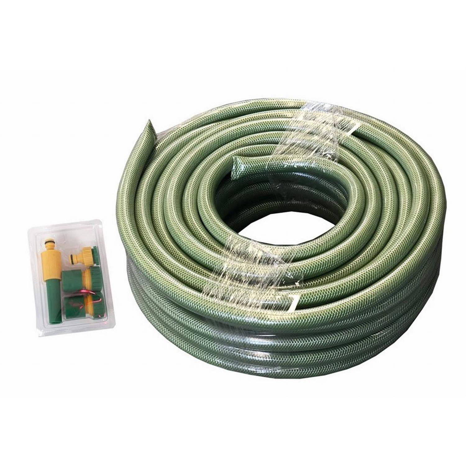 Gerimport Manguera 4 Capas 25 Metros con Accesorios para Jardín y Riego