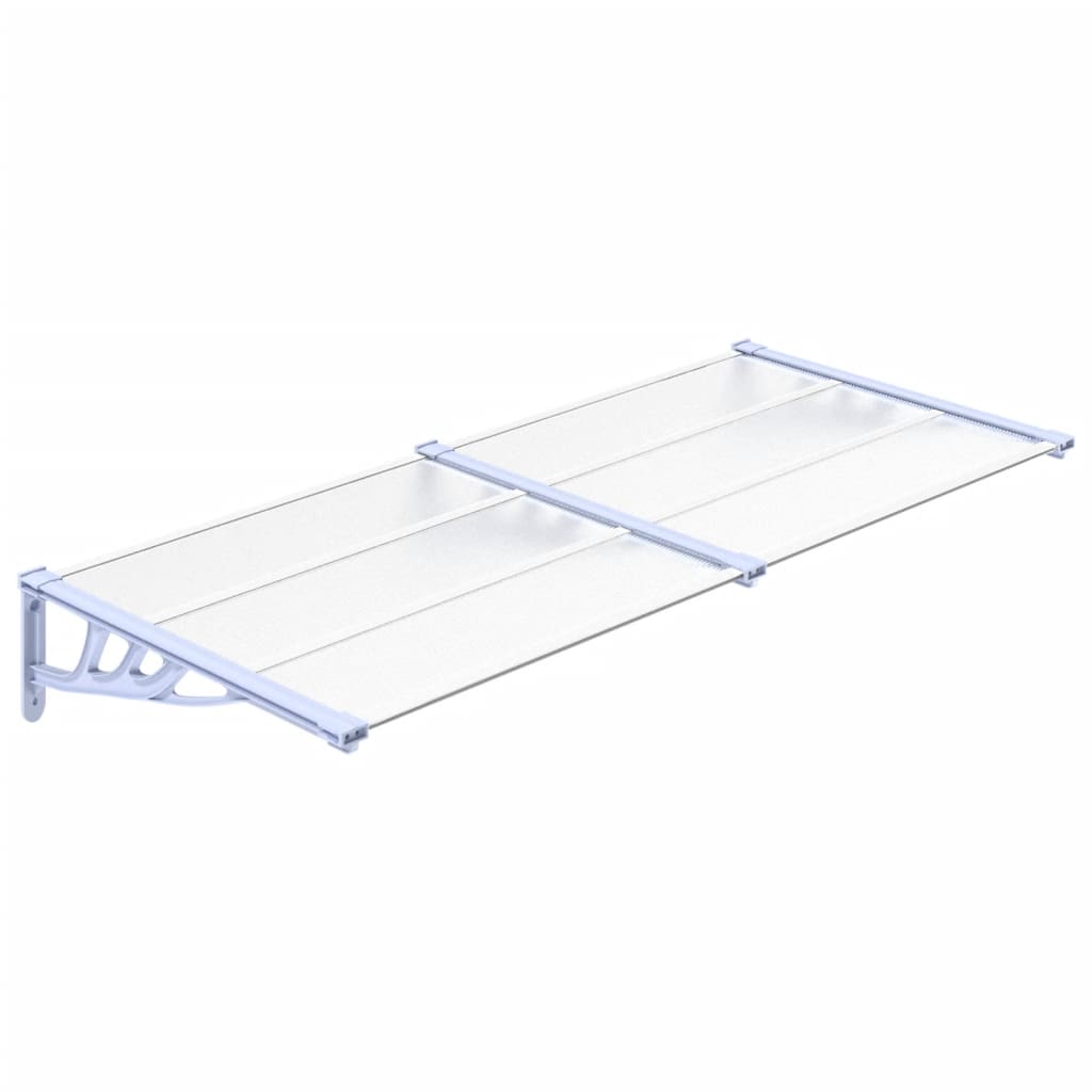 Vidaxl Marquesina Puerta Policarbonato Gris y Transparente 122 X 90 Cm