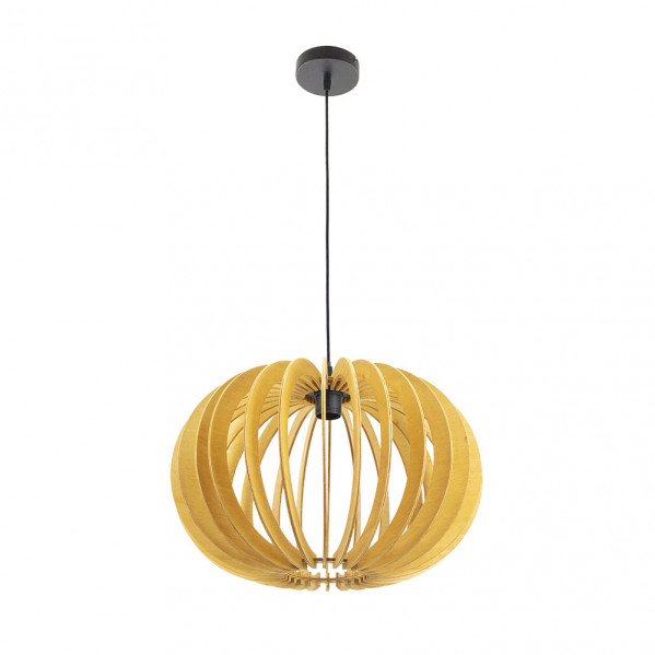 FABRILAMP Colgante Olmo 1xE27 Madera Natural 45D