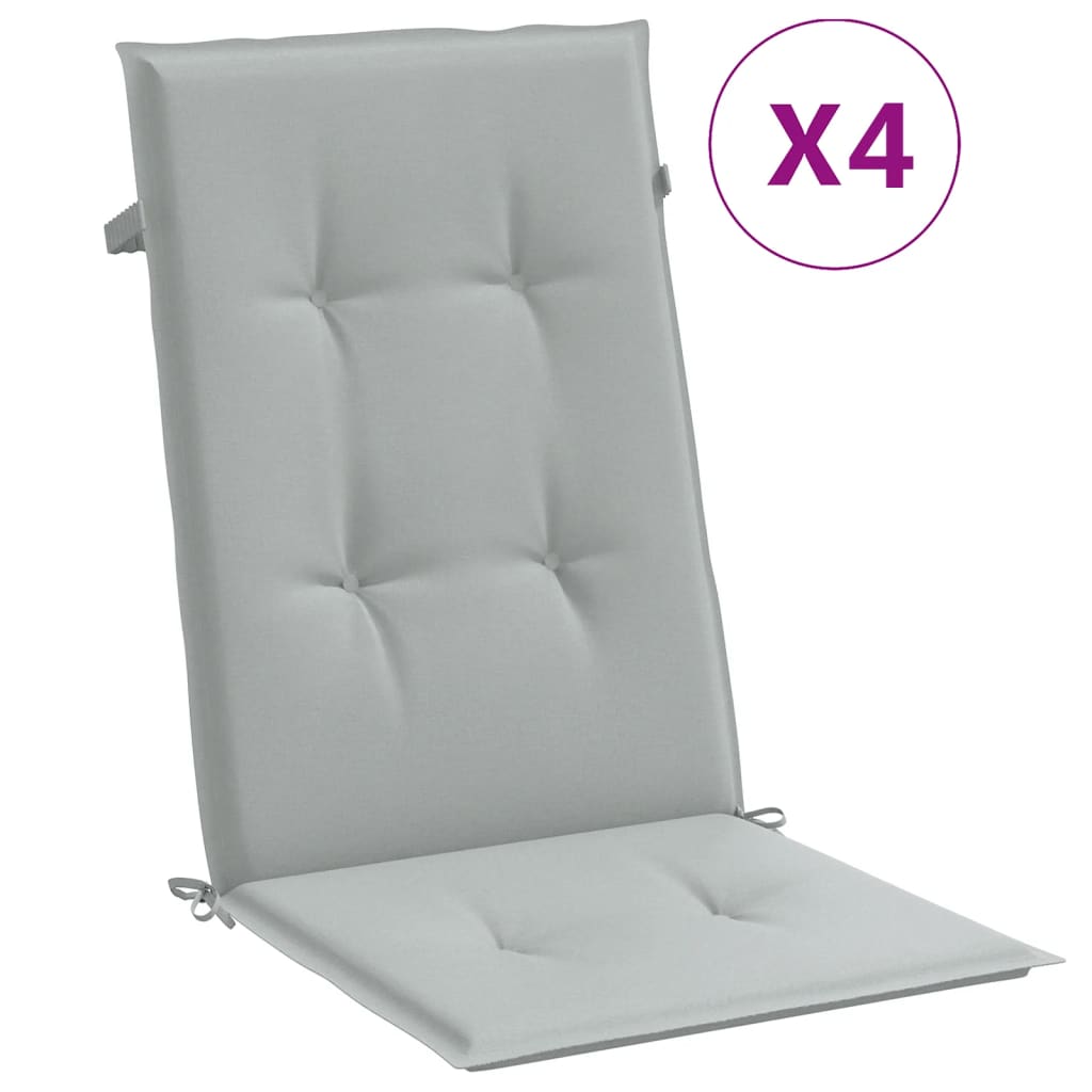 Cojines para Silla Respaldo Alto Vidaxl - Pack 4 - Color Antracita Melange