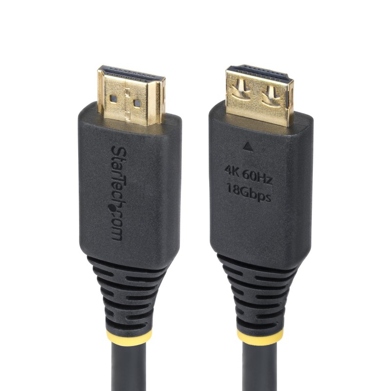 StarTech.com - Cable HDMI de Alta Velocidad de 1m - Conectores de Agarre - 4K60Hz/1440p 144Hz - HDR10/HDCP 2.2/ARC - UHD - 18Gbp HDMI2-CABLE-GRIP-1M