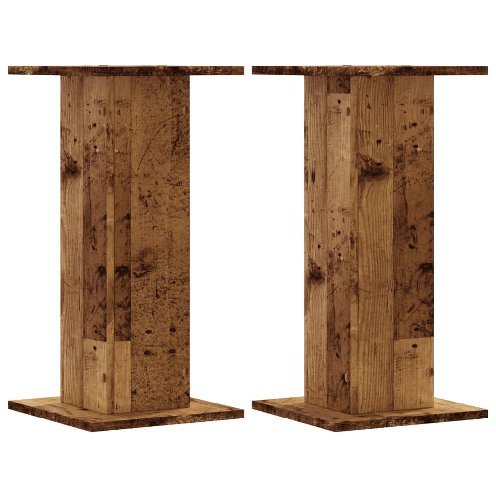vidaXL Soportes altavoces 2 uds madera 30x30x60 cm Color Gris hormigón,  Gris sonoma,  Blanco y mas