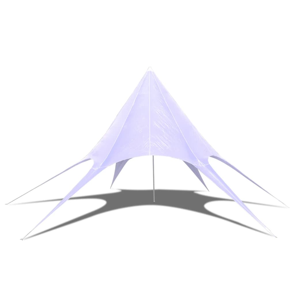vidaXL Toldo en Forma de Estrella Tela Oxford Blanca Tienda de Jardín Dimensiones 10 m, 12 m, 14 m