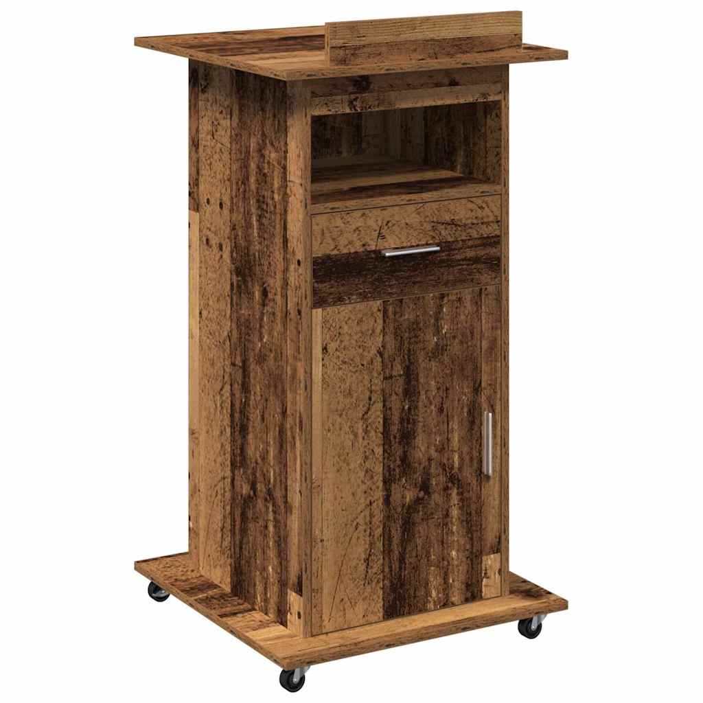 vidaXL Podio Madera vieja 55 x 55 x 107 cm Madera de ingeniería