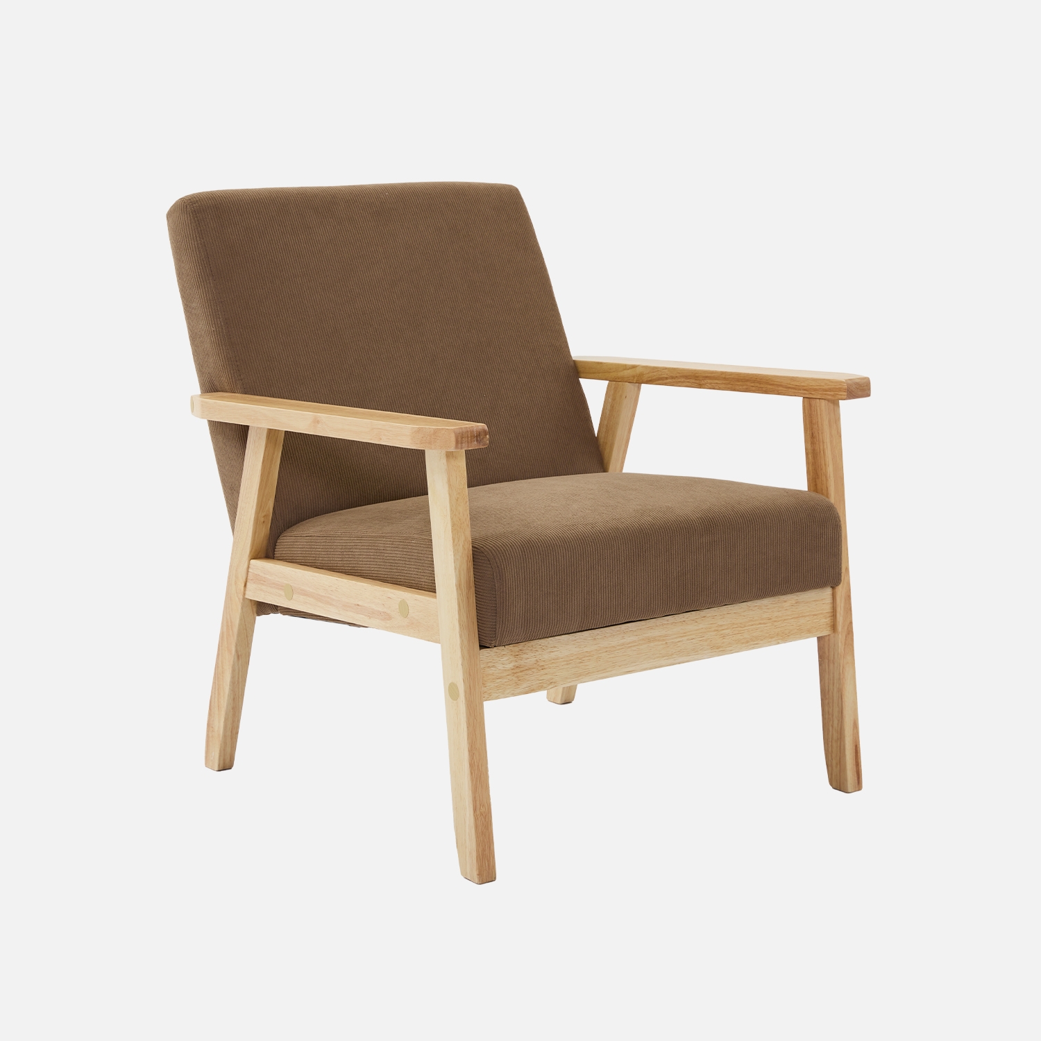 sweeek - Sillón escandinavo de madera y pana , Isak pana , 64x69x73