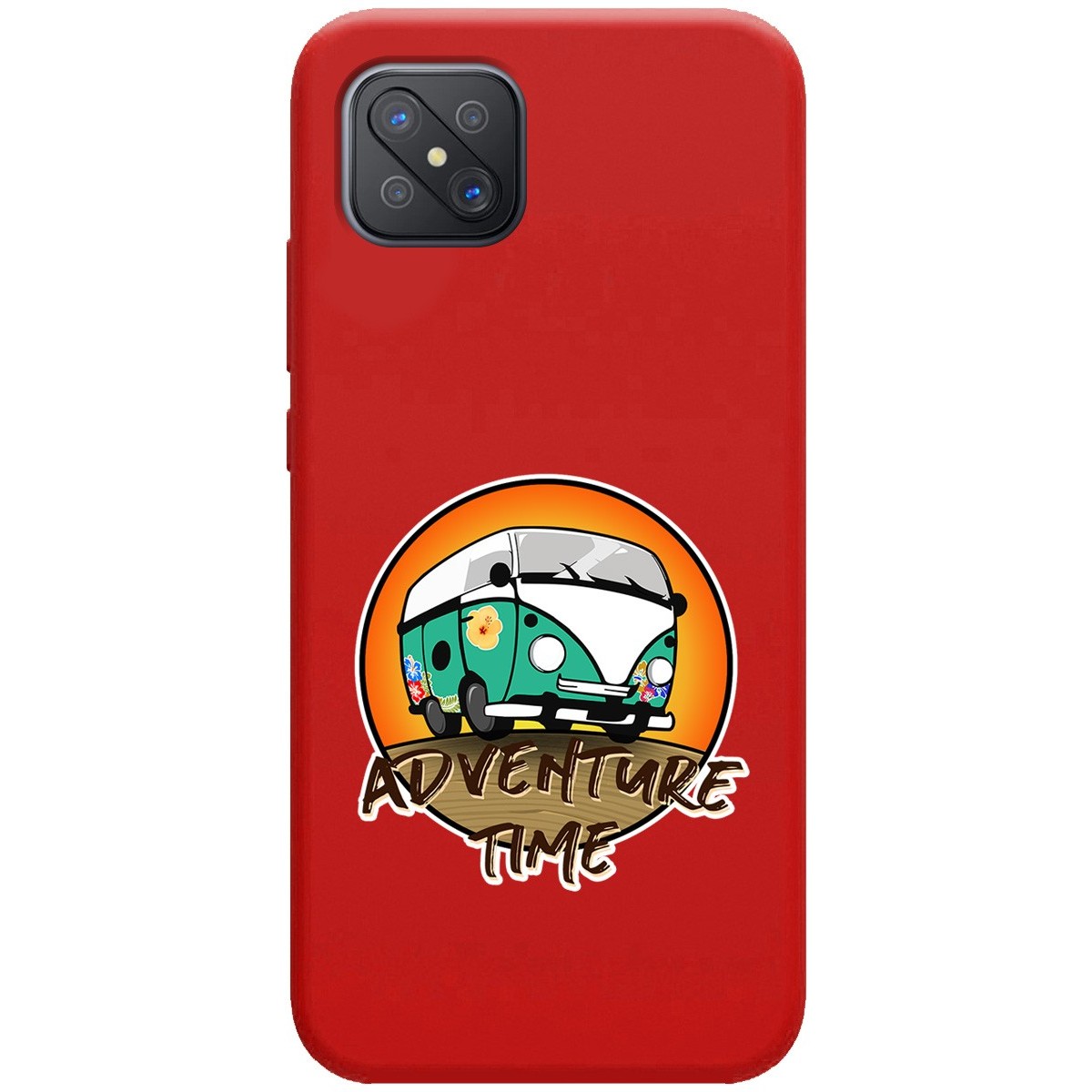 Tumundosmartphone Funda Silicona Líquida Roja para Oppo Reno 4Z 5G diseño Adventure Time Dibujos