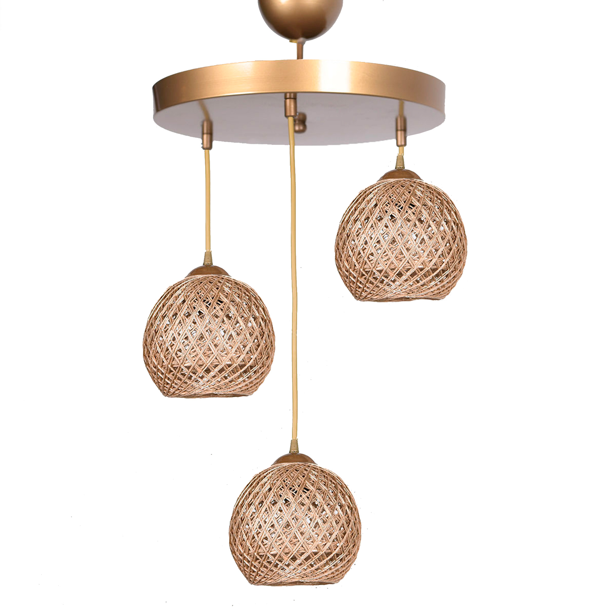 Lámpara de techo 80 cm. plata, tipo 3 x E 27 Max 45 - 60 W WELLHOME