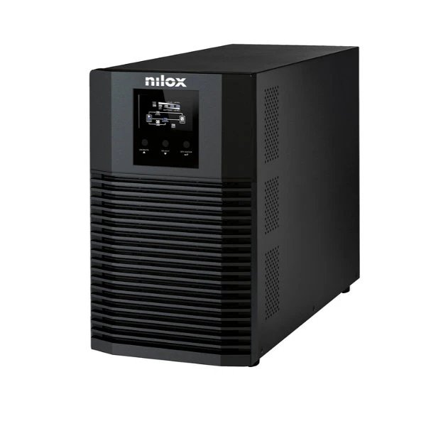 Nilox - SAI UPS doble conversión en línea NXGCOLED456X9V2 de 4500 VA y 3150 W con onda senoidal pura, 0 ms de conmutación y respaldo de 5 min para servidores y redes LAN