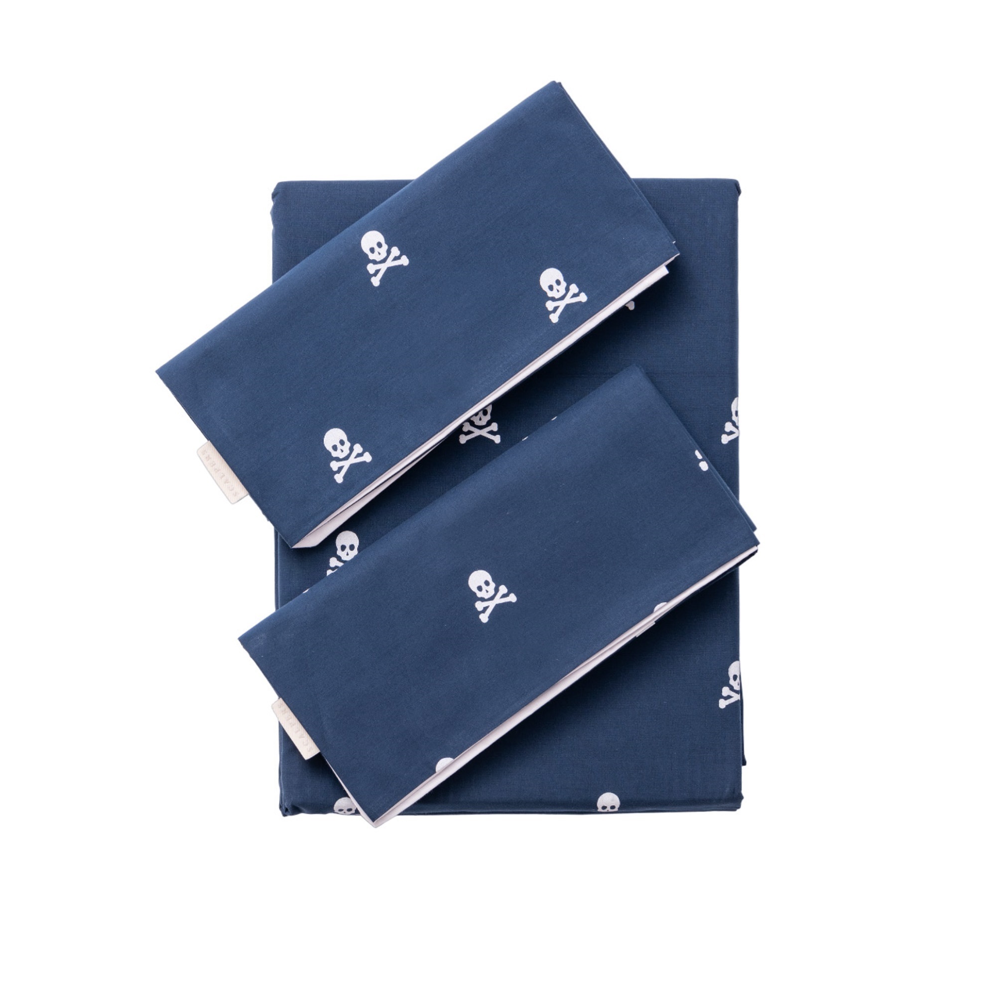 Scalpers Home Juego de cama 100% algodón gris oscuro & gris claro Skulls (funda nórdica 260x240cm + 2 fundas almohada 50x105cm)