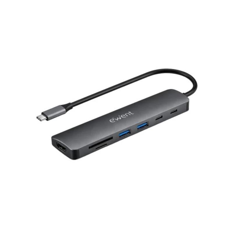 Dock Multipuerto USB-C 7 en 1 Ewent EW1152 HDMI 4K 60Hz 100W PD