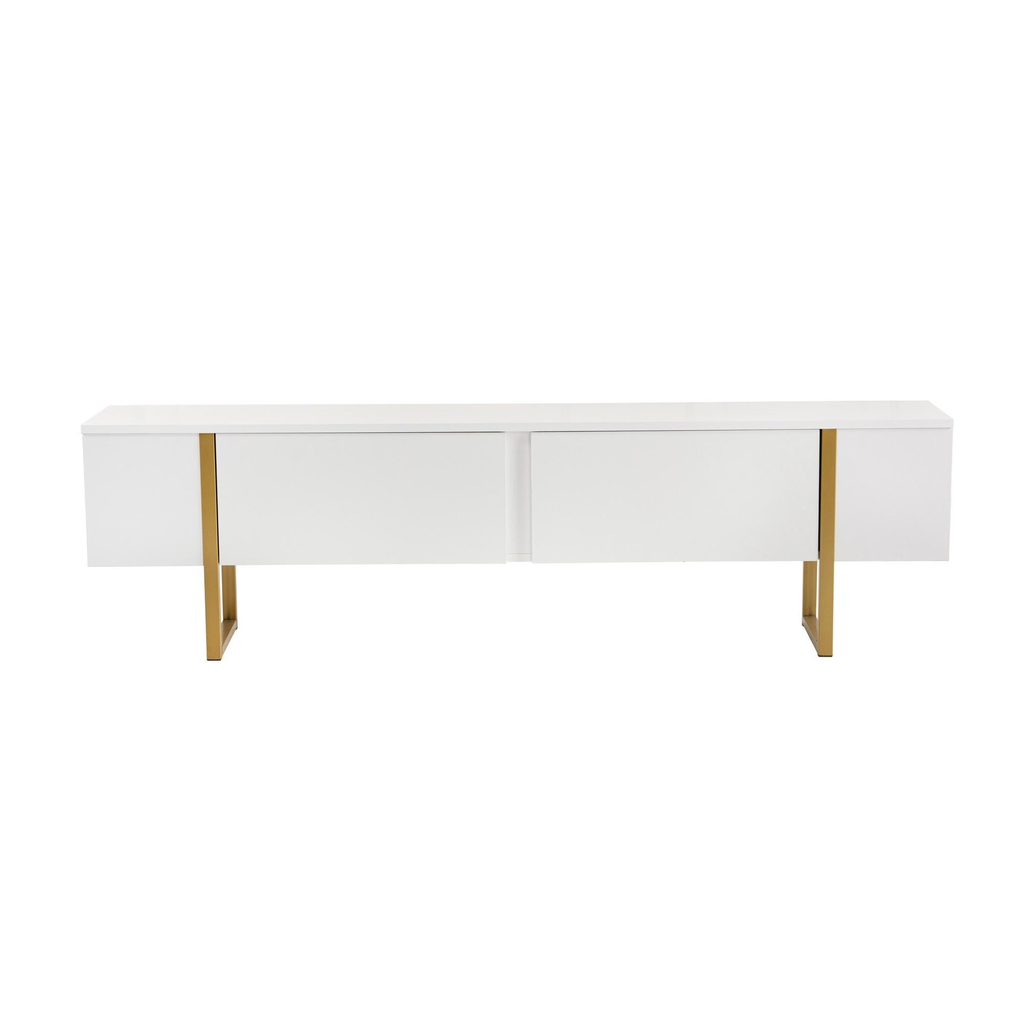 Habitat y Jardin - Soporte de TV de madera "Serenity" - 180 x 29 x 50 cm - Blanco