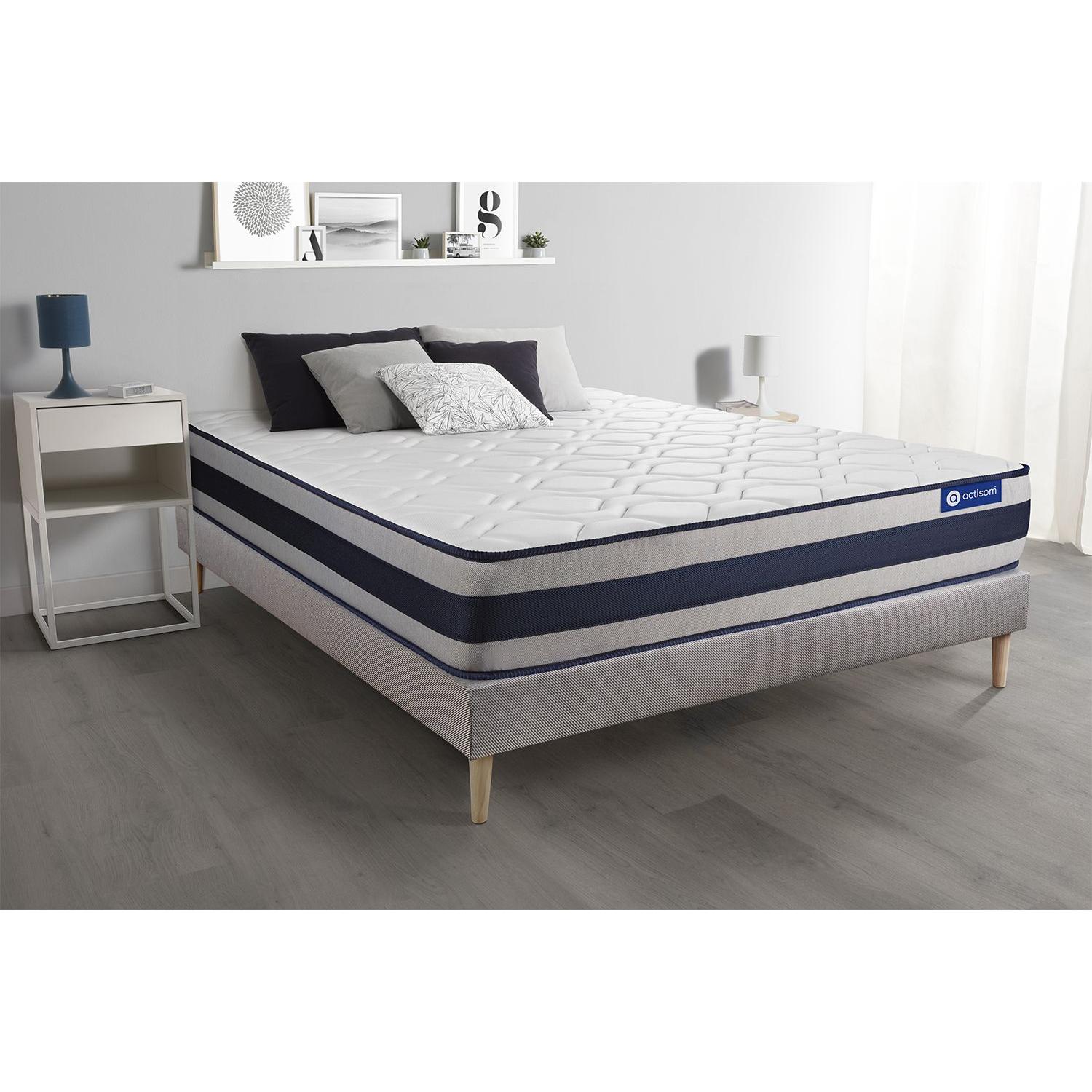 Pack colchón Actilatex ergo 120x190cm + Somier, Látex y espuma viscoelástica, 5 zonas de confort