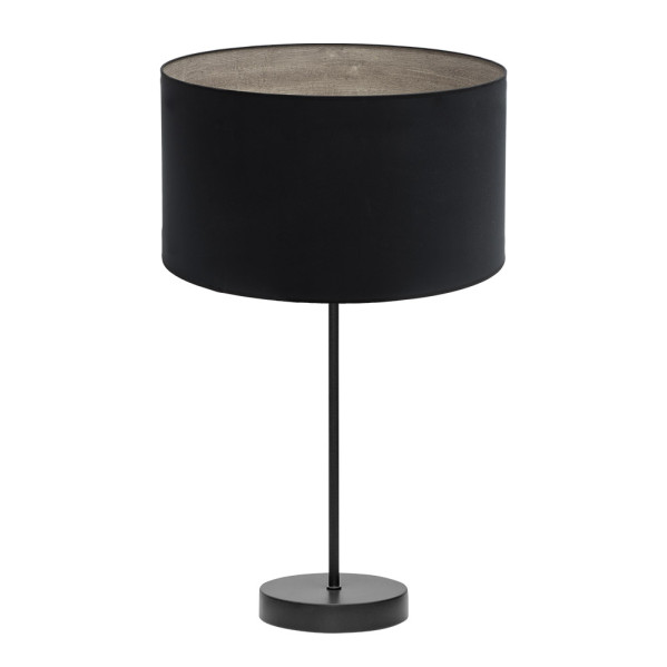 Sobremesa alto tania 1xe27 negro/negro-madera gris 62x30x30 cm